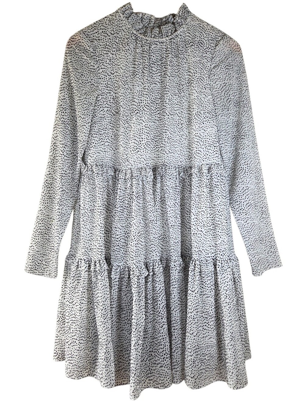 Ted Baker Women's Phenia Tiered Dot Boho Casual Feminine Mini Casual Dress Sz 4